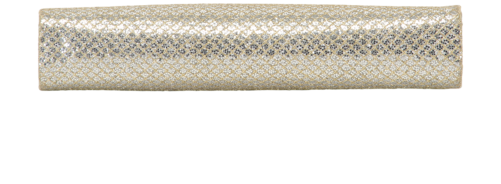 Glitter Clutch, &pound;150, Handbags, Gold/Silver, Fabric, Top view